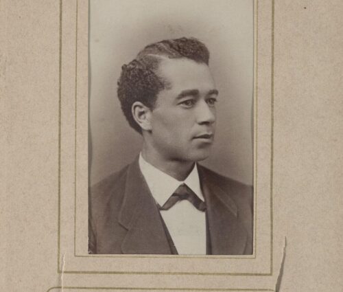 Sepia-toned portrait of William Noland from 1875 class album.