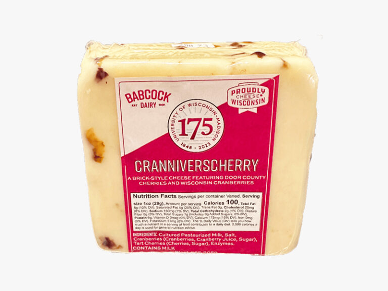 Block of limited-edition Babcock Dairy produced cheese for the 175th anniversary.